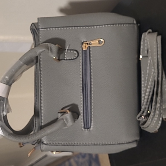 NWOT Cute small grey satchel/crossbody - Picture 5 of 6